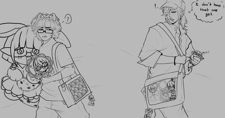 SKETCH TWO CHARACTERS HALFBODY ◆ $15